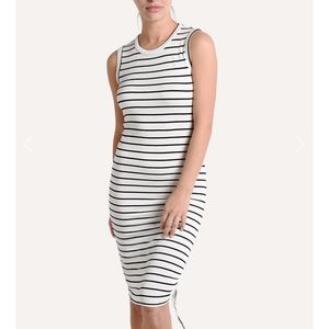 BB Dakota stripped summer rouche dress size L